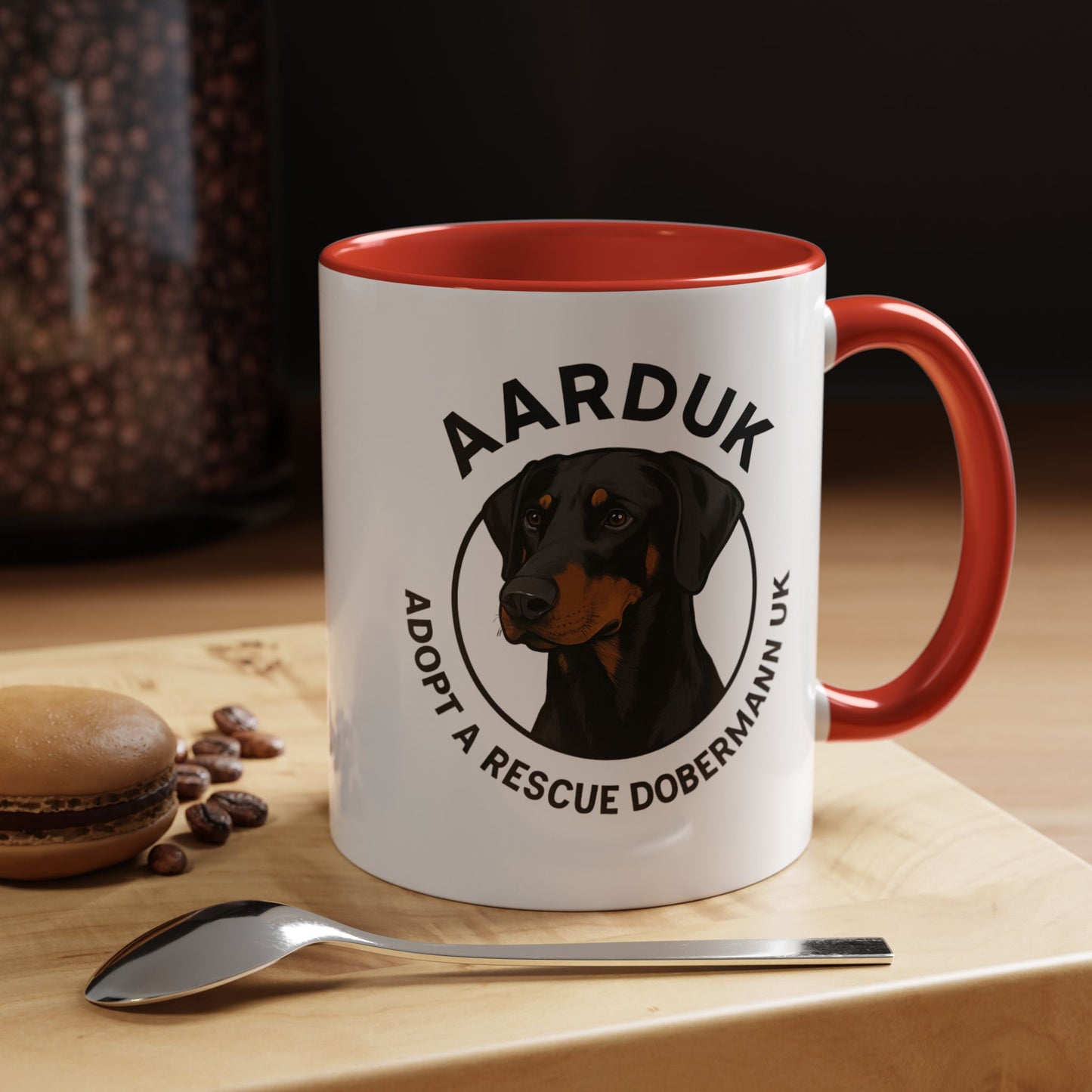 AARDUK Coffee Mug - Donate While you Drink (Black/Tan)