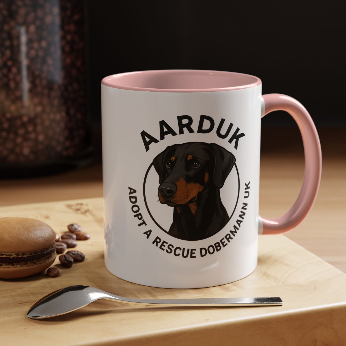 AARDUK Coffee Mug - Donate While you Drink (Black/Tan)