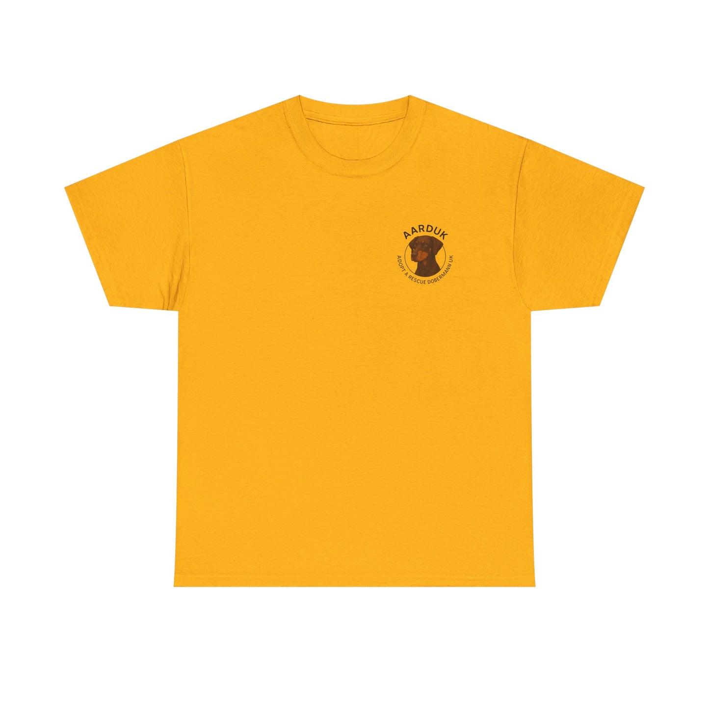 AARDUK - Adopt A Rescue Doberman UK T-Shirt (Brown/Tan)