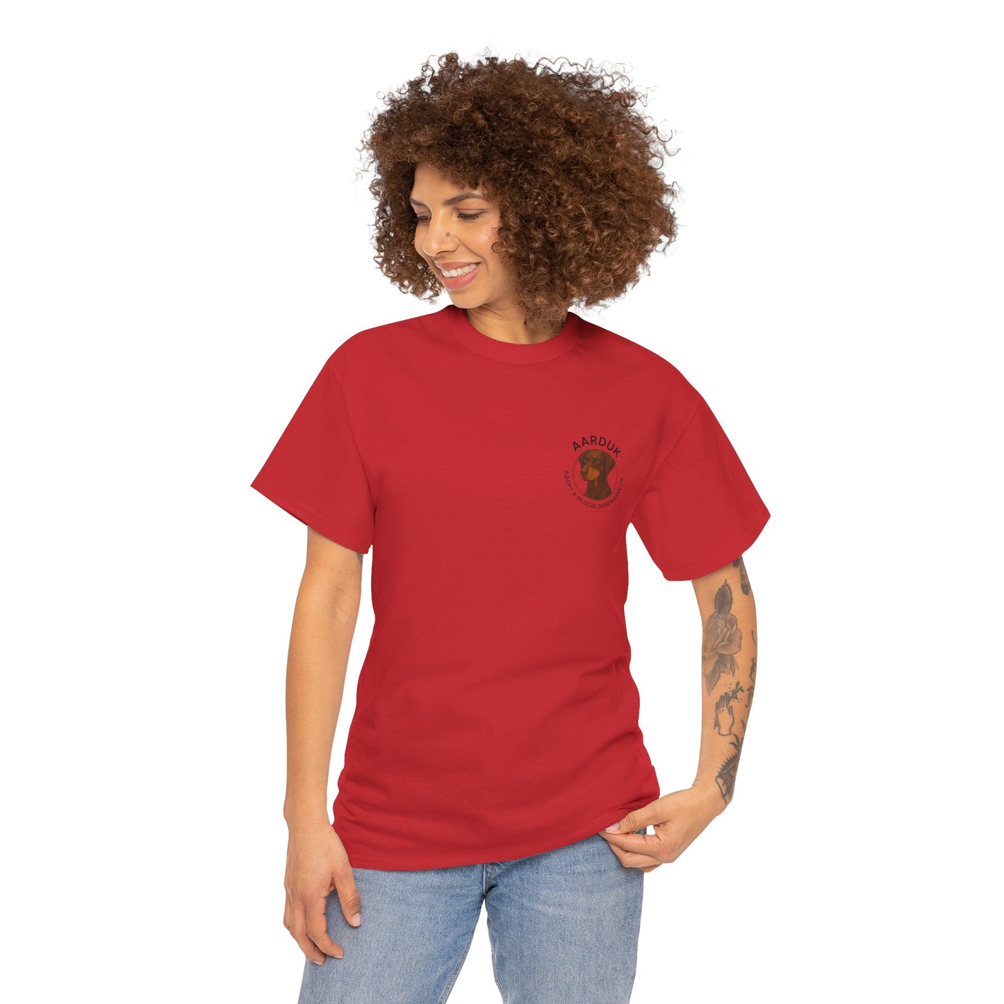 AARDUK - Adopt A Rescue Doberman UK T-Shirt (Brown/Tan)