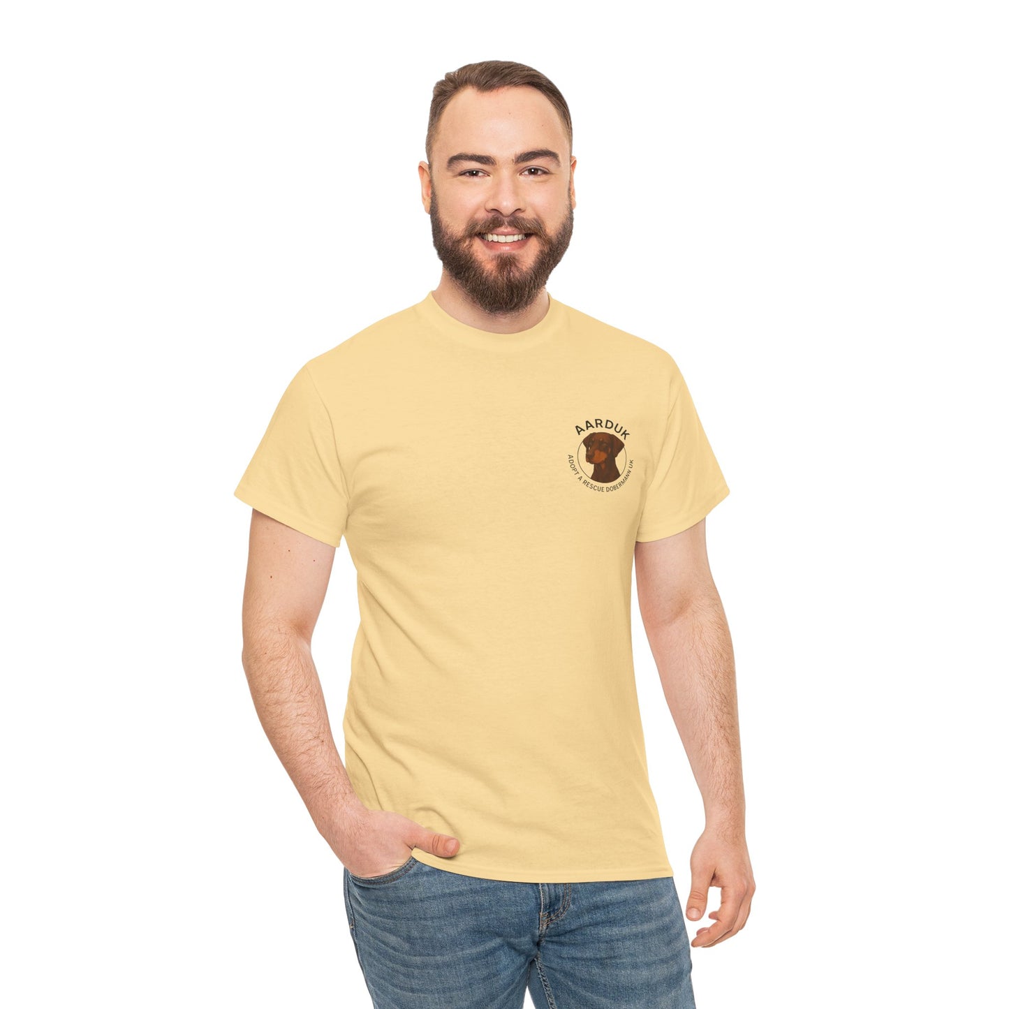 AARDUK - Adopt A Rescue Doberman UK T-Shirt (Brown/Tan)