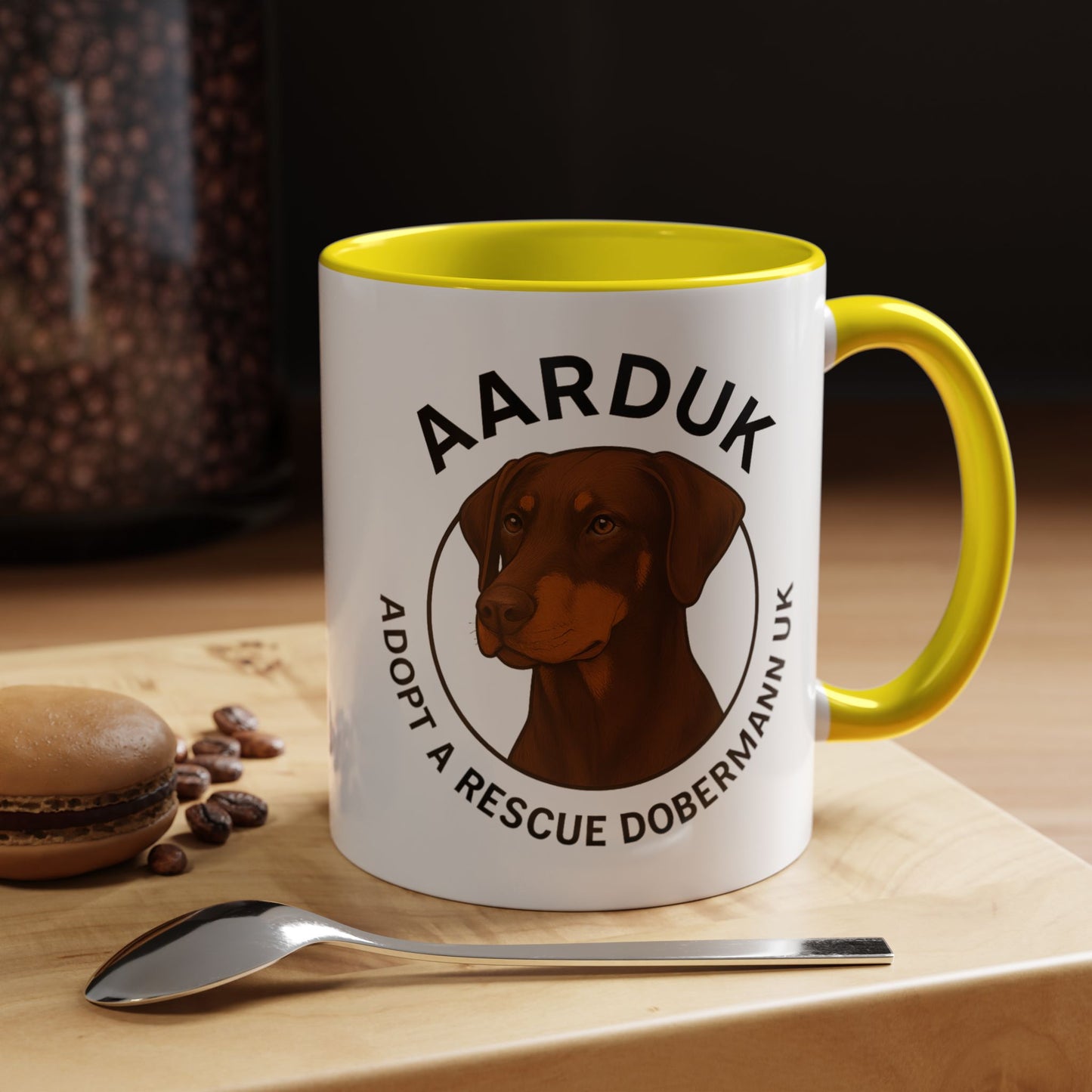 AARDUK Coffee Mug - Donate While you Drink (Brown/Tan)