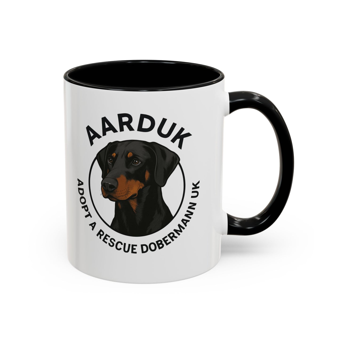 AARDUK Coffee Mug - Donate While you Drink (Black/Tan)