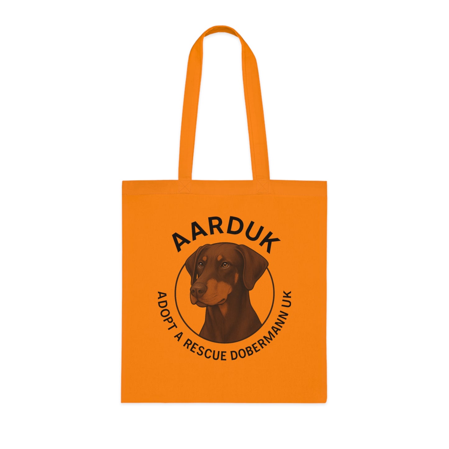 AARDUK Cotton Tote Bag - Eco-Friendly, Adoption Awareness, Reusable Shopping Bag. (Brown/Tan)