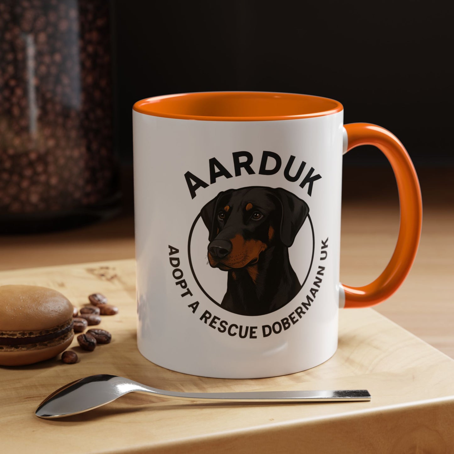 AARDUK Coffee Mug - Donate While you Drink (Black/Tan)