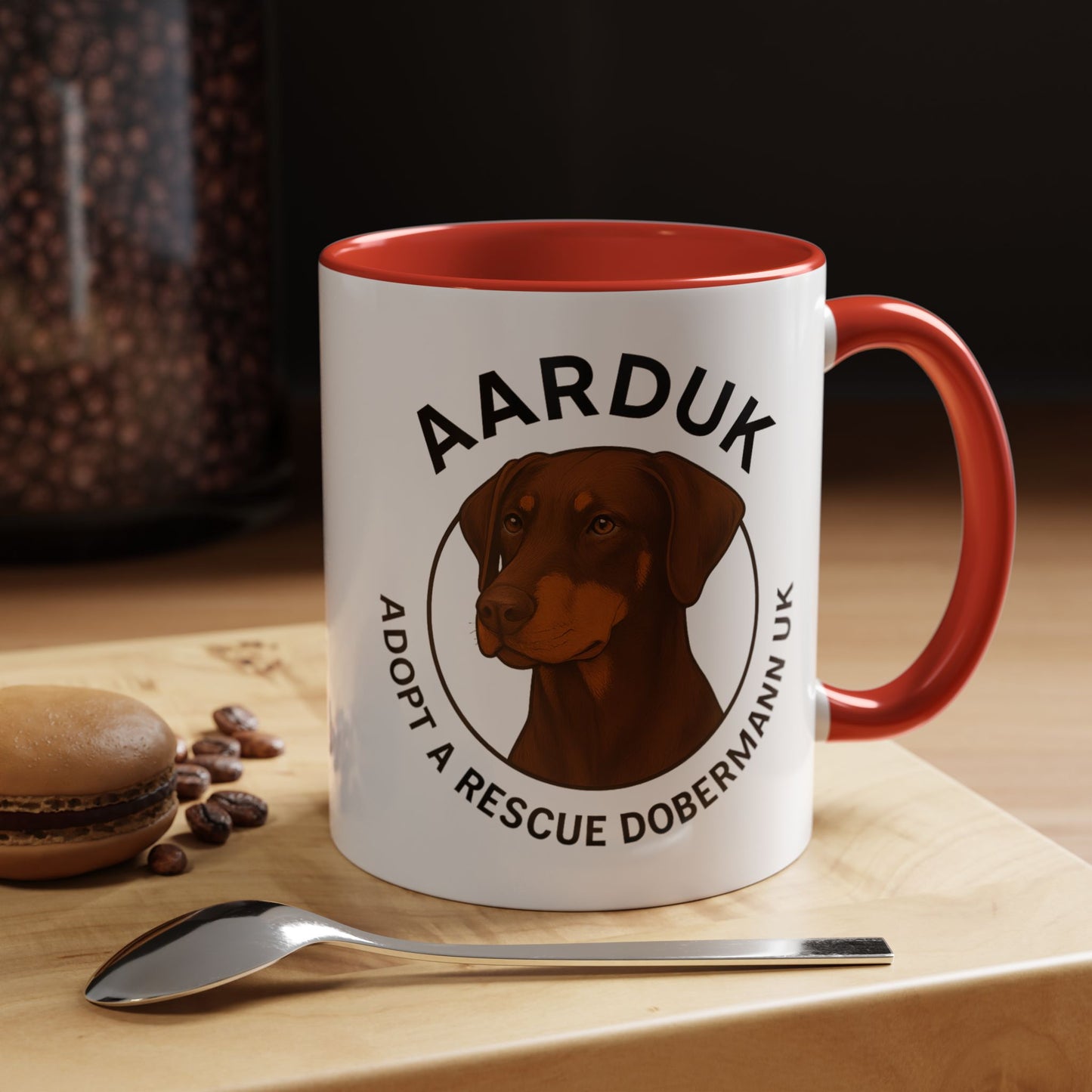 AARDUK Coffee Mug - Donate While you Drink (Brown/Tan)