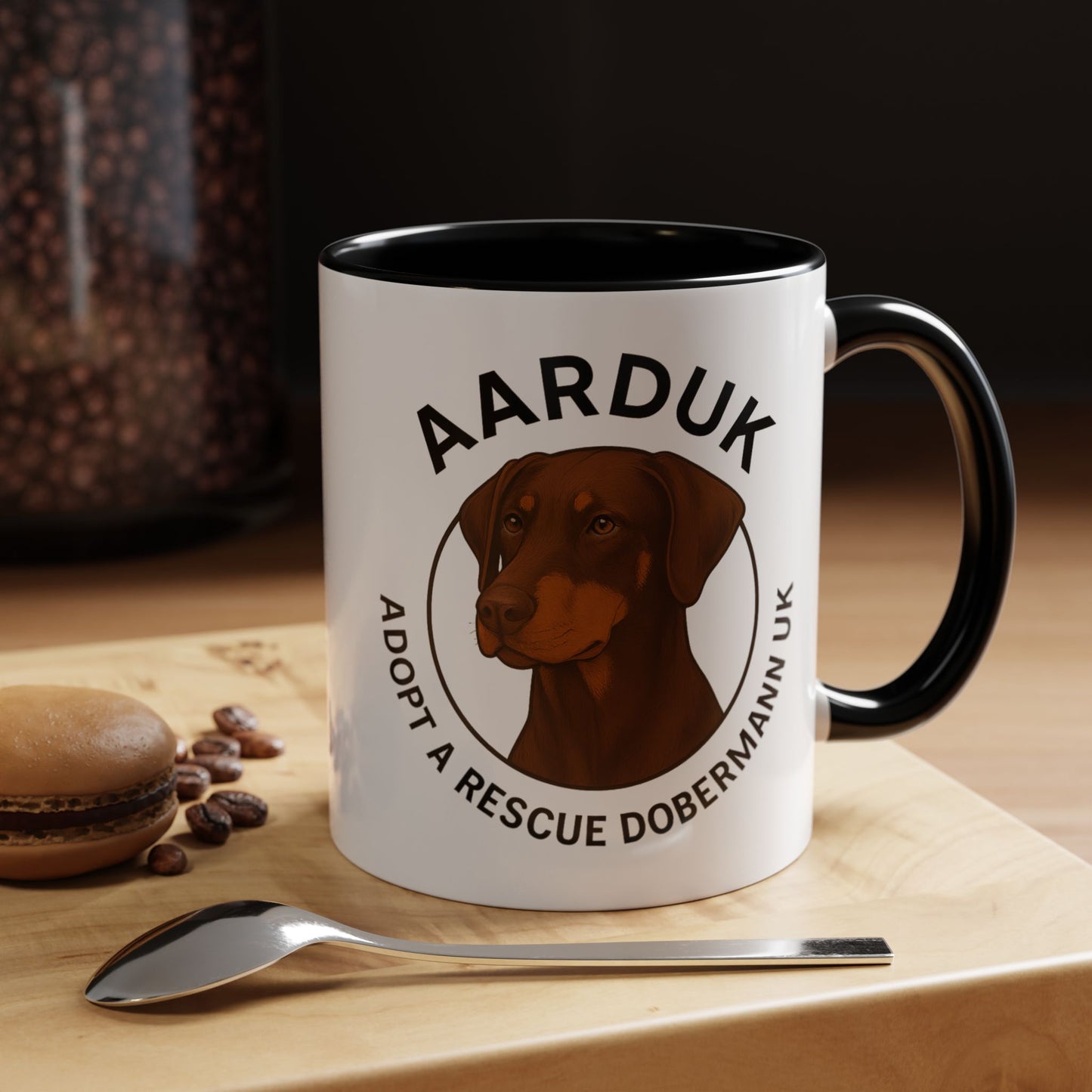 AARDUK Coffee Mug - Donate While you Drink (Brown/Tan)