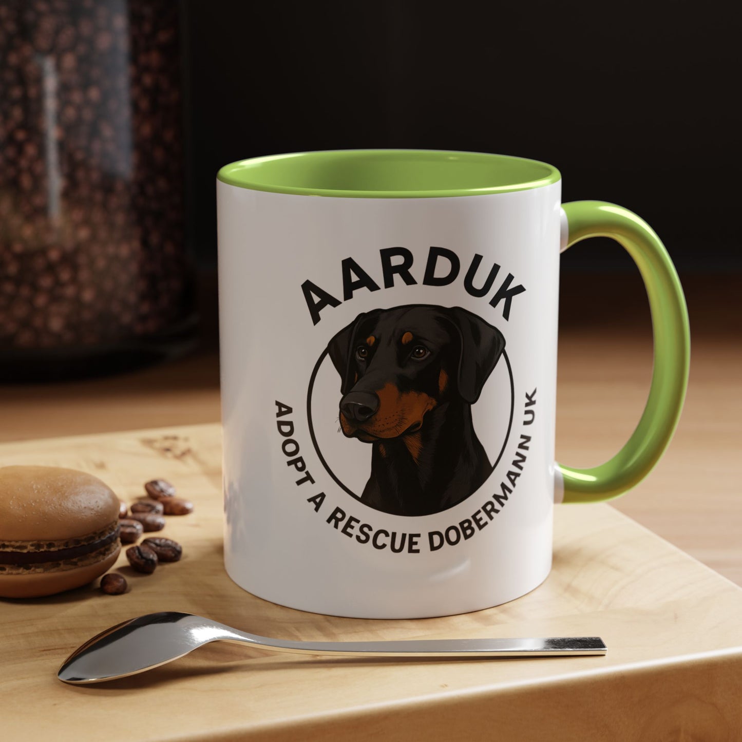 AARDUK Coffee Mug - Donate While you Drink (Black/Tan)