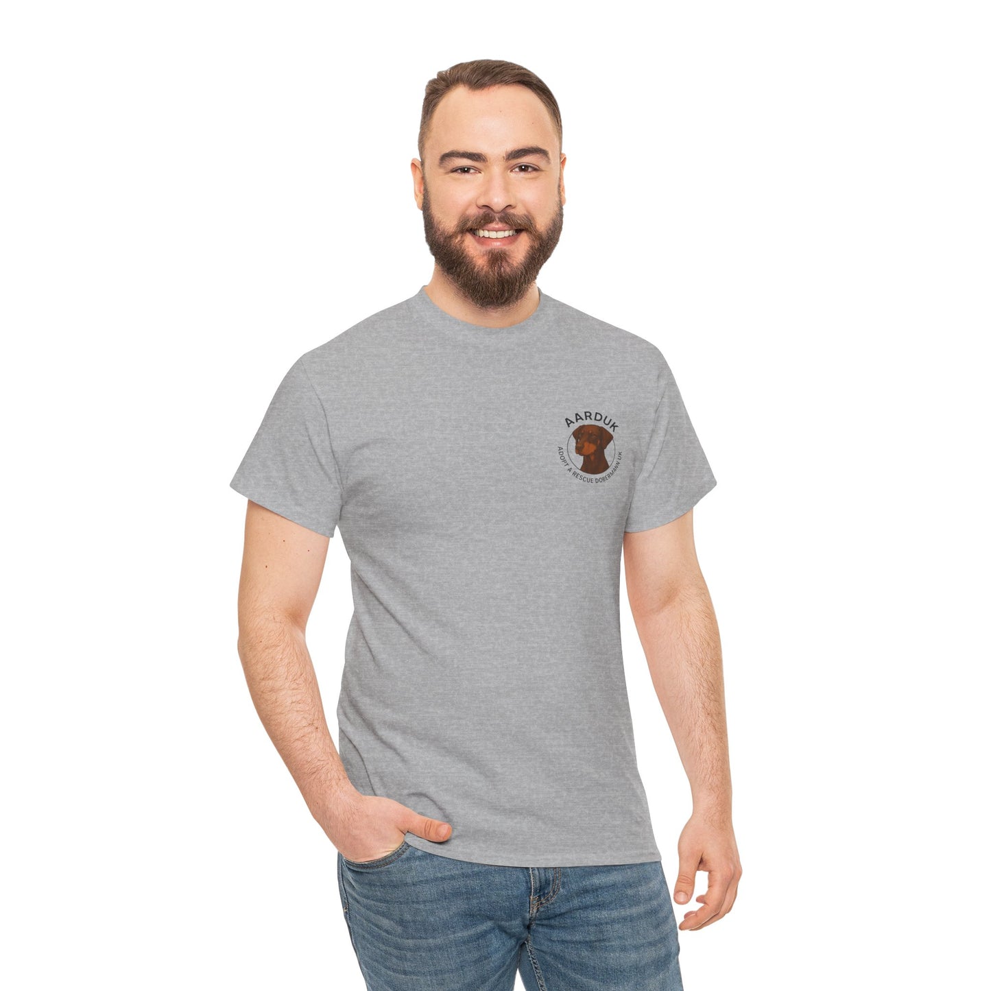 AARDUK - Adopt A Rescue Doberman UK T-Shirt (Brown/Tan)