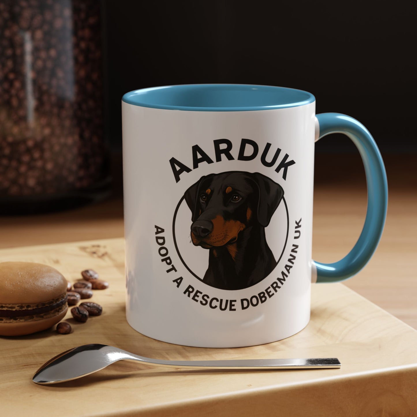 AARDUK Coffee Mug - Donate While you Drink (Black/Tan)