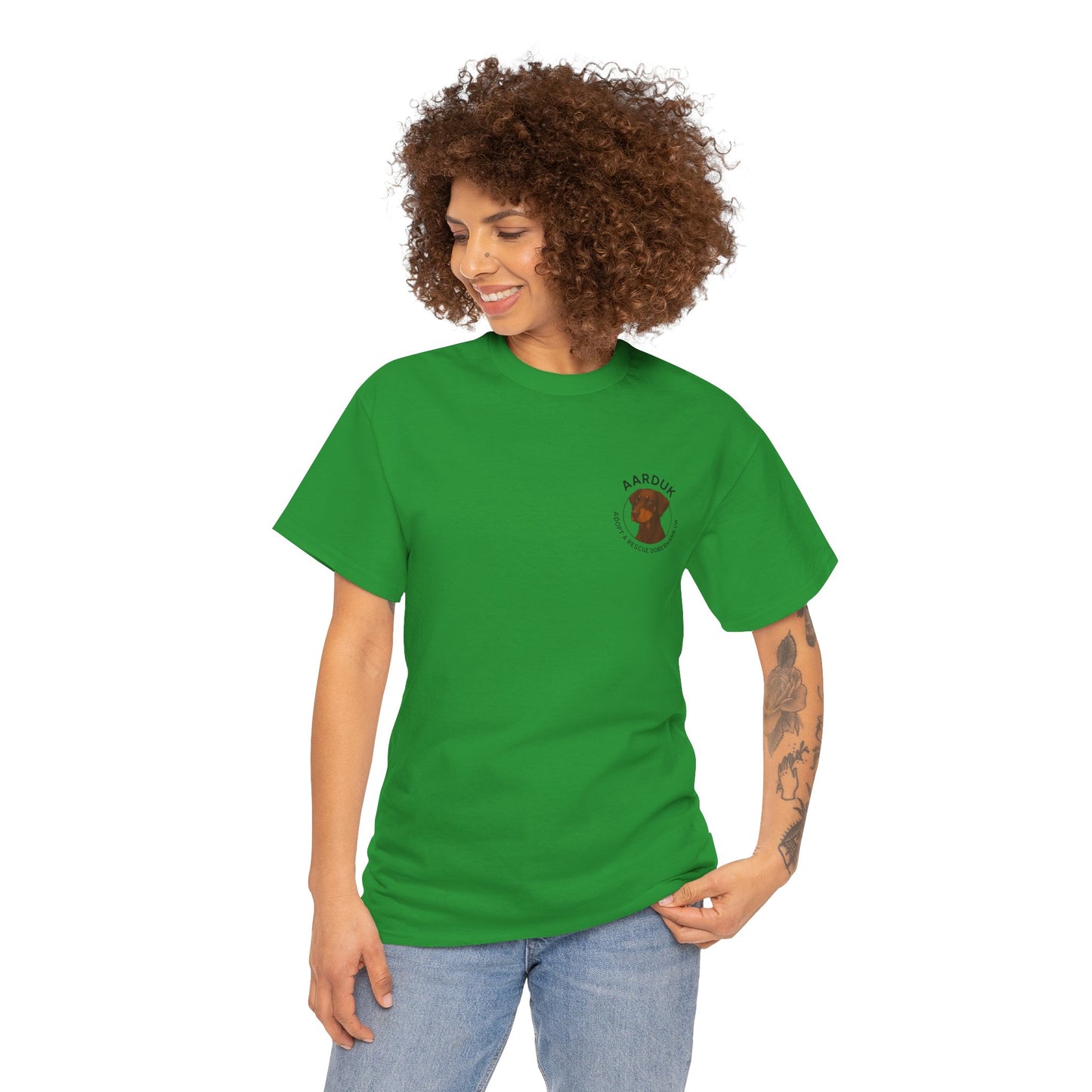 AARDUK - Adopt A Rescue Doberman UK T-Shirt (Brown/Tan)