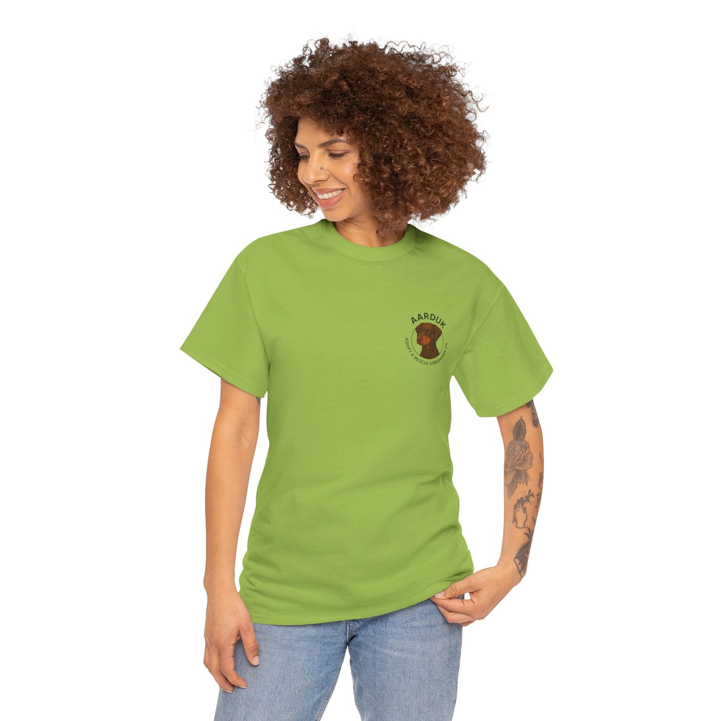 AARDUK - Adopt A Rescue Doberman UK T-Shirt (Brown/Tan)