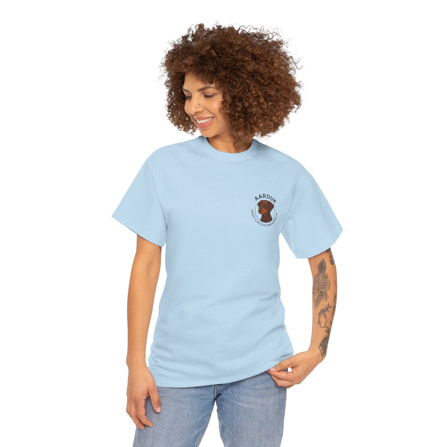 AARDUK - Adopt A Rescue Doberman UK T-Shirt (Brown/Tan)
