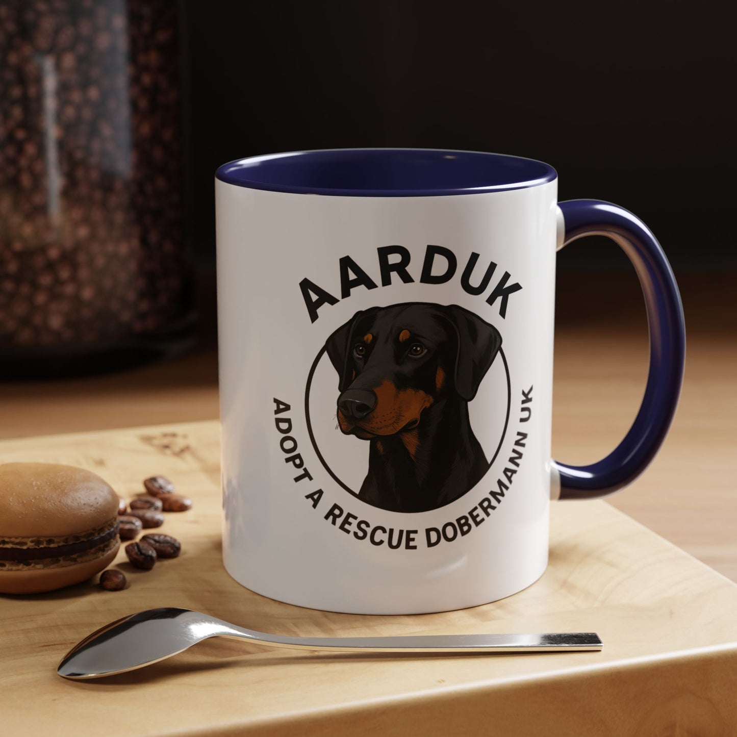 AARDUK Coffee Mug - Donate While you Drink (Black/Tan)