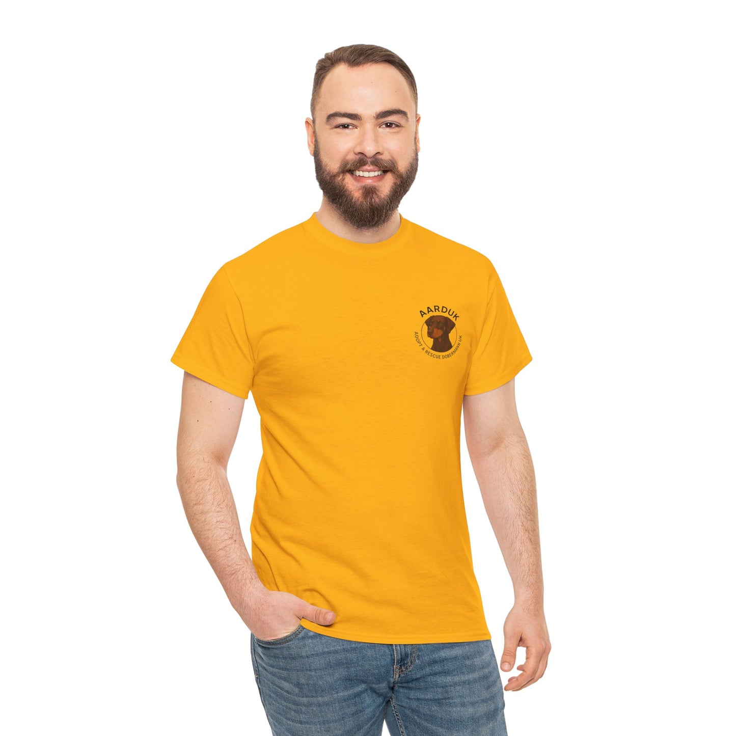 AARDUK - Adopt A Rescue Doberman UK T-Shirt (Brown/Tan)