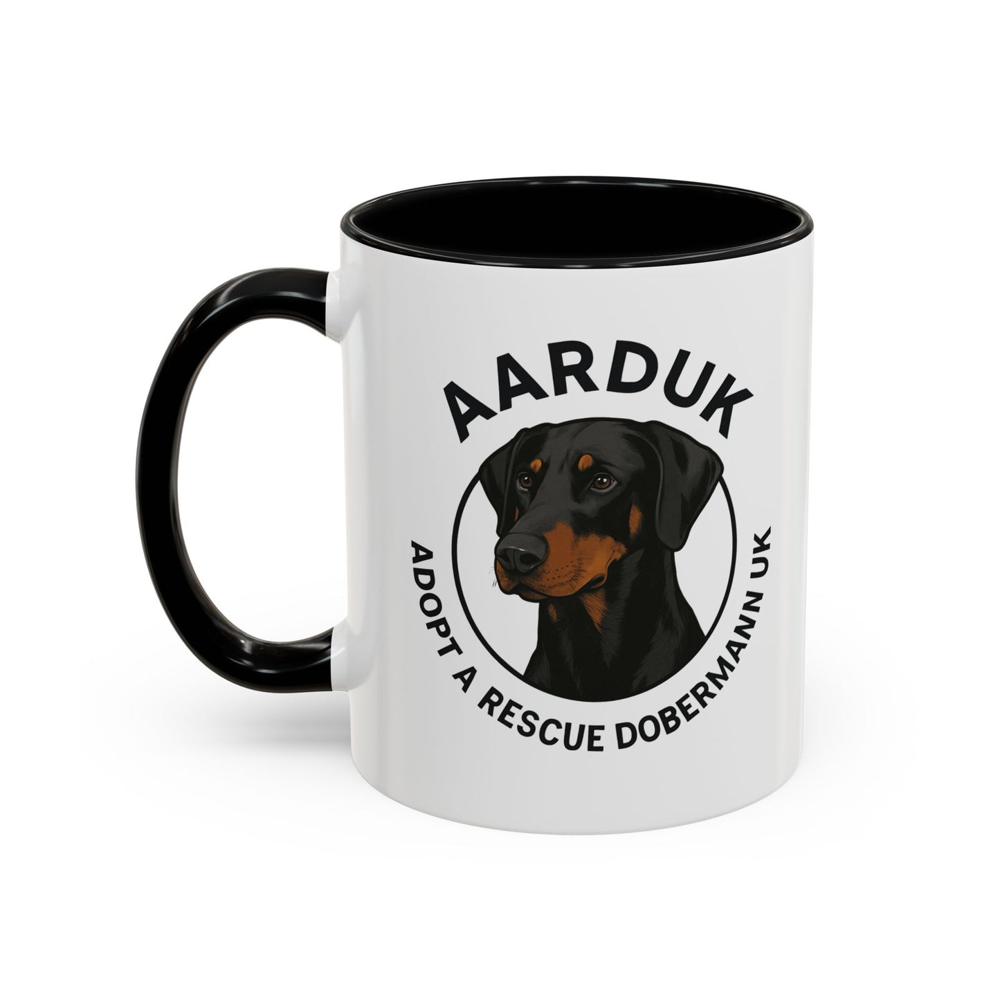 AARDUK Coffee Mug - Donate While you Drink (Black/Tan)