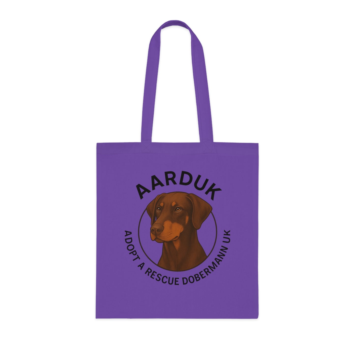 AARDUK Cotton Tote Bag - Eco-Friendly, Adoption Awareness, Reusable Shopping Bag. (Brown/Tan)
