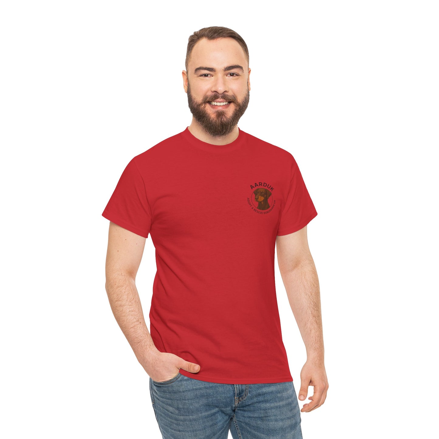 AARDUK - Adopt A Rescue Doberman UK T-Shirt (Brown/Tan)