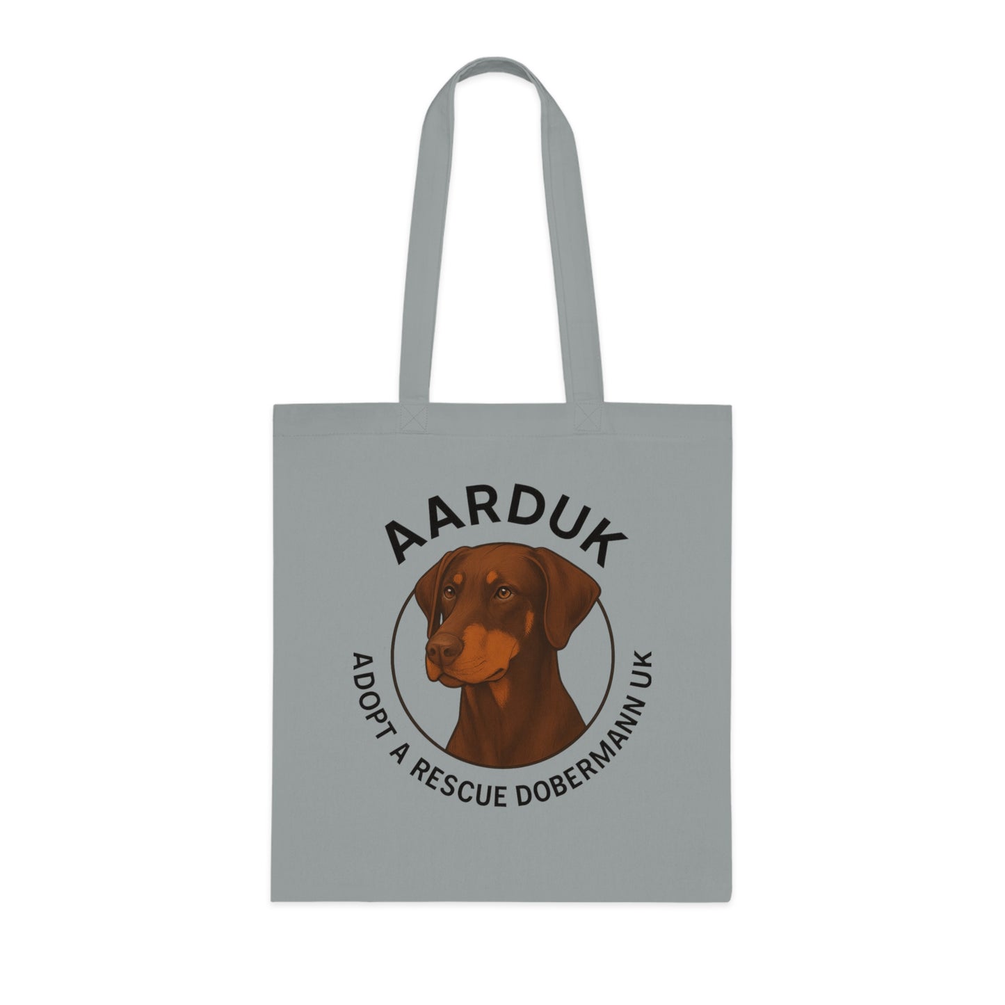 AARDUK Cotton Tote Bag - Eco-Friendly, Adoption Awareness, Reusable Shopping Bag. (Brown/Tan)