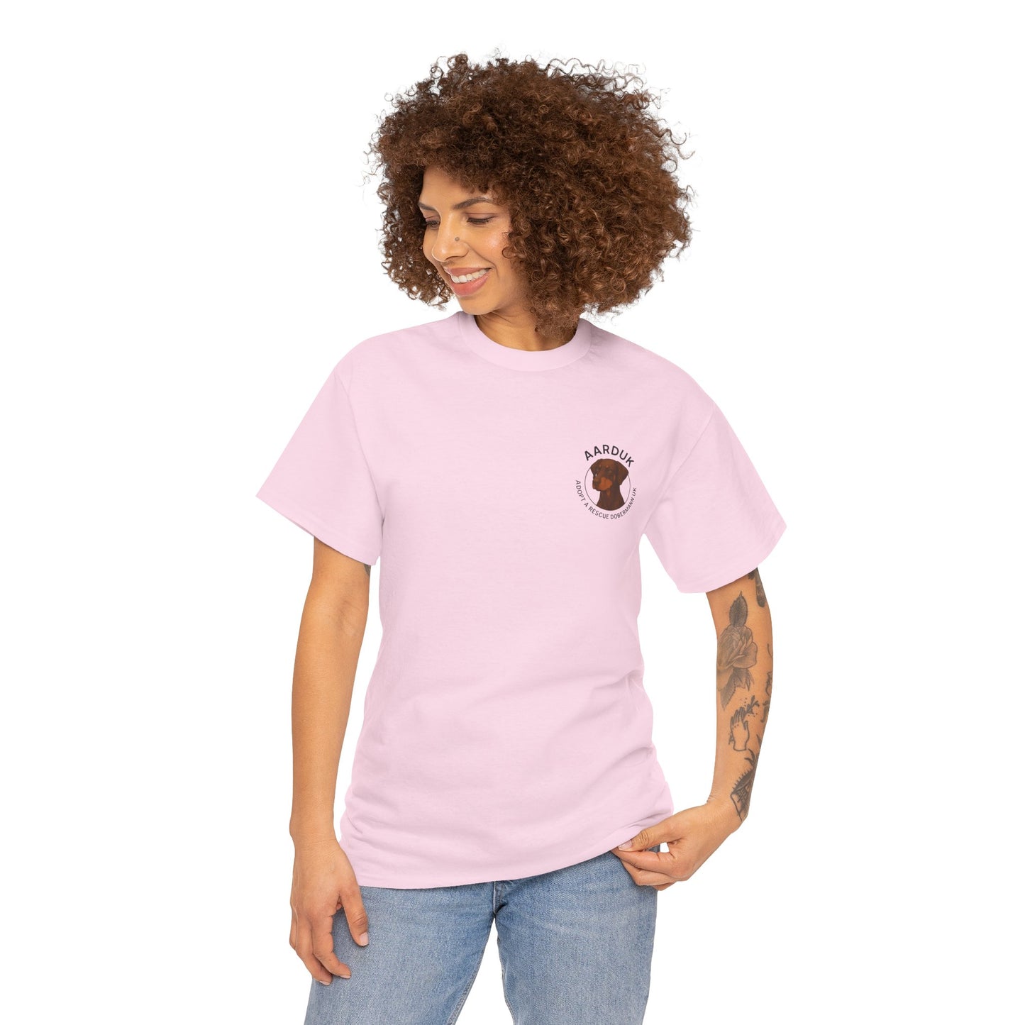 AARDUK - Adopt A Rescue Doberman UK T-Shirt (Brown/Tan)