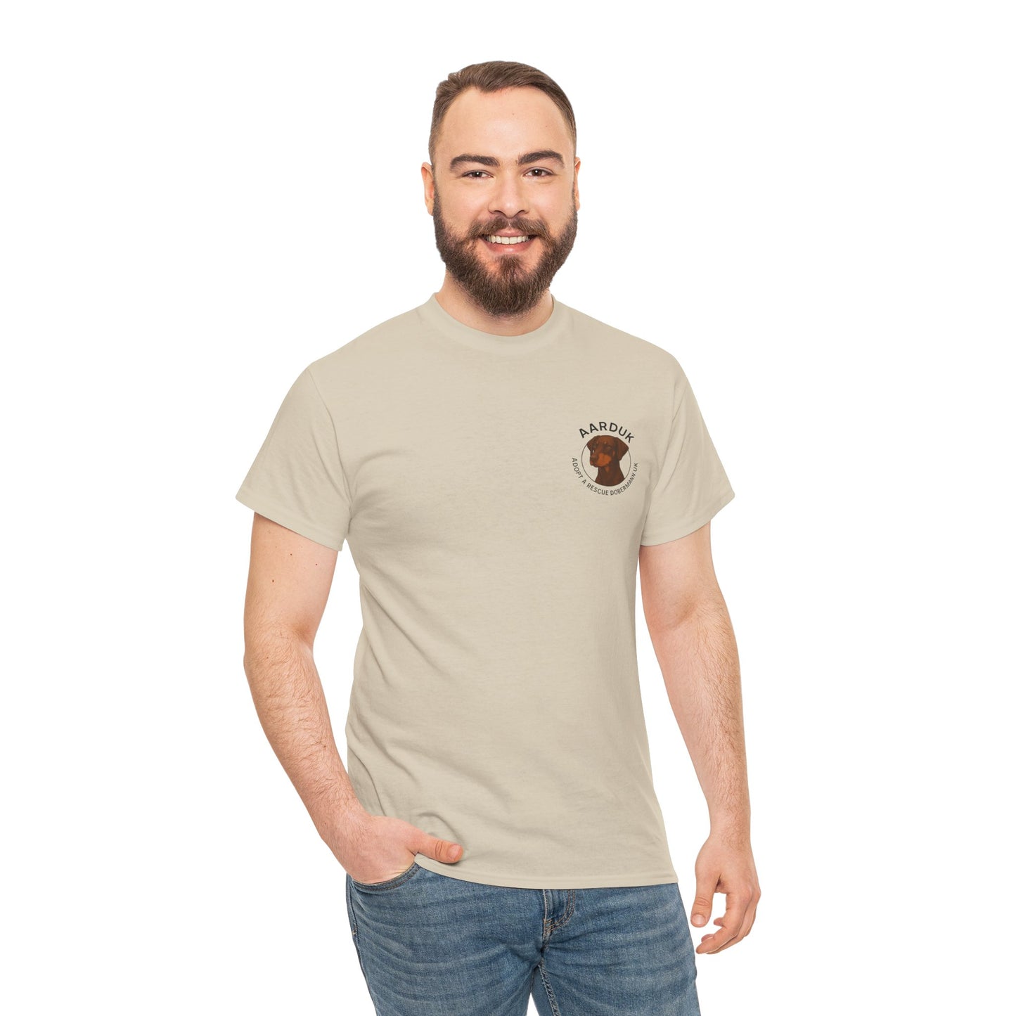 AARDUK - Adopt A Rescue Doberman UK T-Shirt (Brown/Tan)