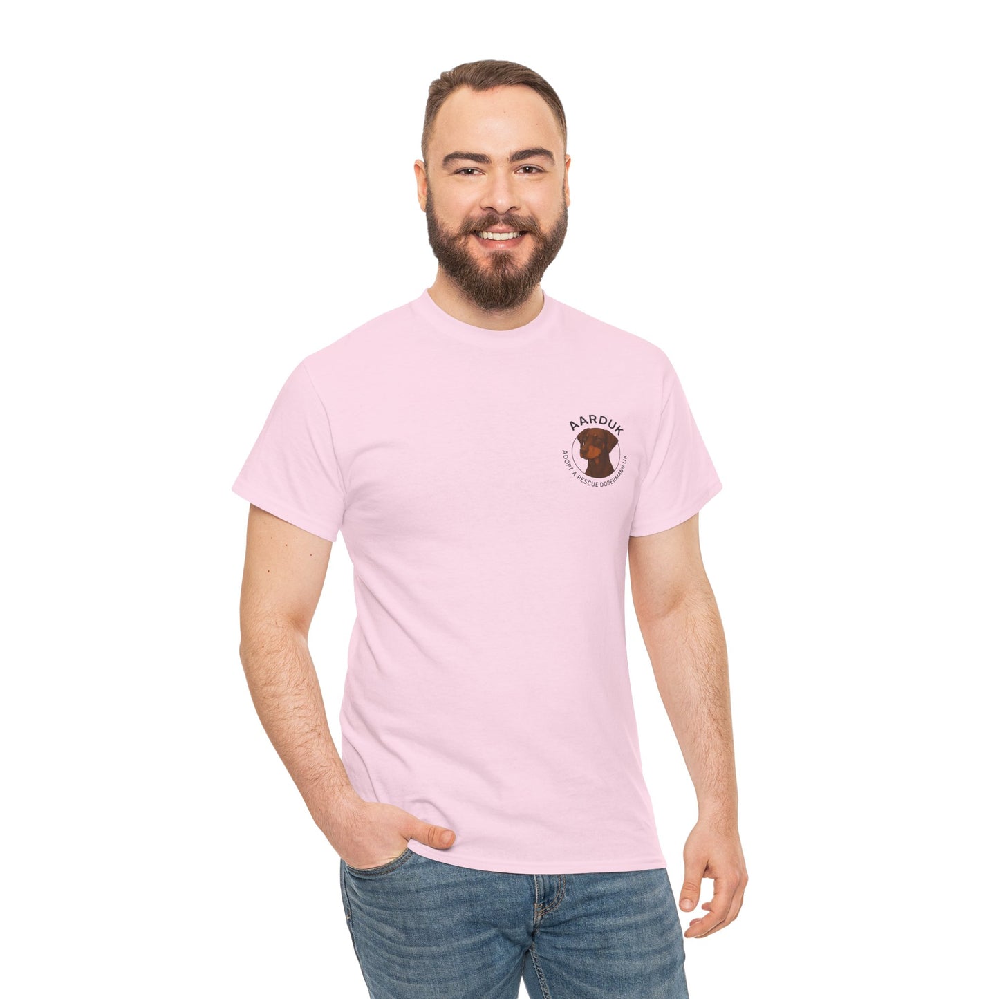 AARDUK - Adopt A Rescue Doberman UK T-Shirt (Brown/Tan)