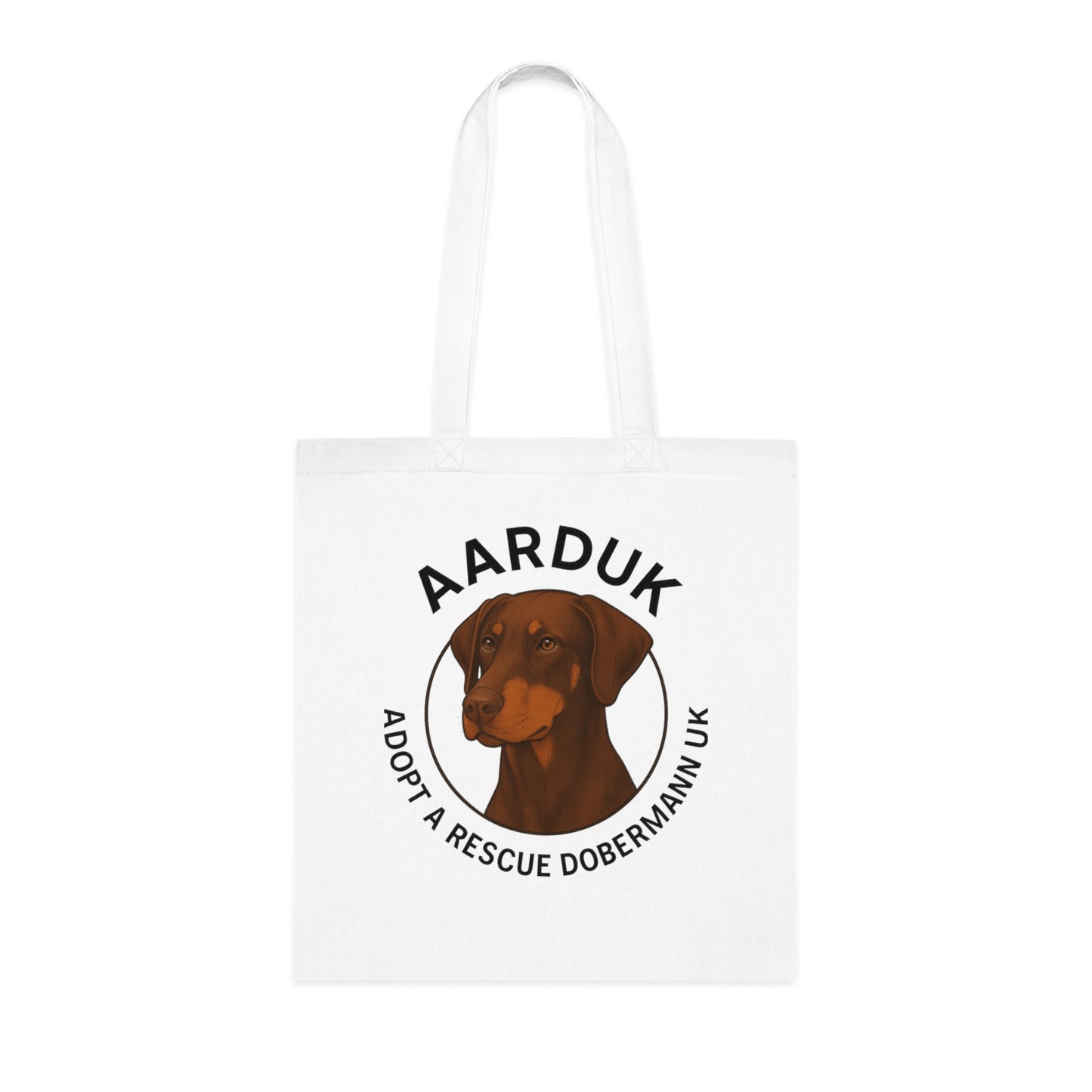 AARDUK Cotton Tote Bag - Eco-Friendly, Adoption Awareness, Reusable Shopping Bag. (Brown/Tan)