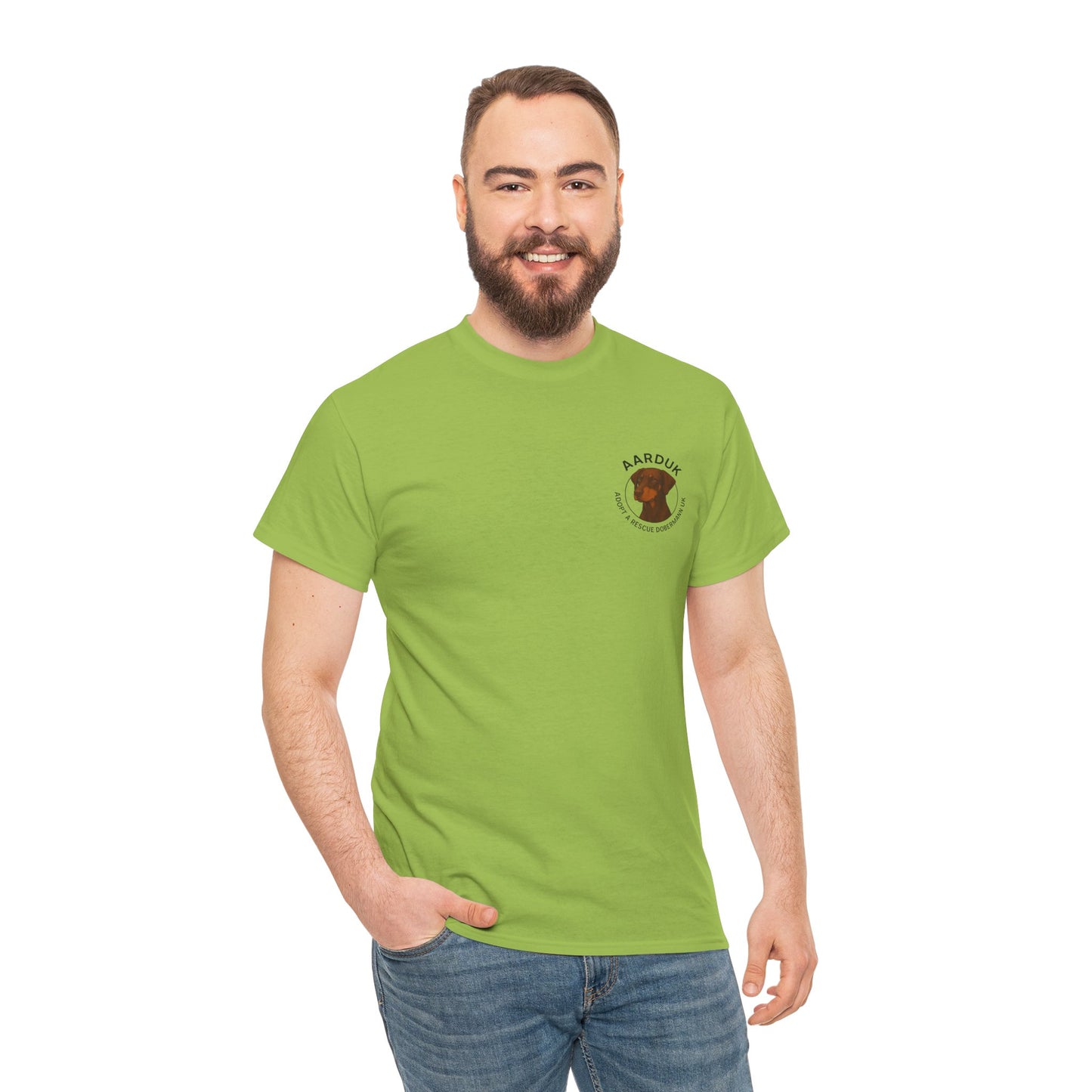 AARDUK - Adopt A Rescue Doberman UK T-Shirt (Brown/Tan)