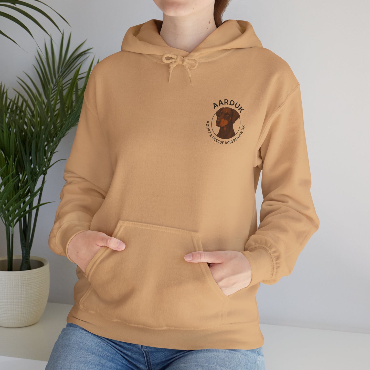 AARDUK - Adopt A Rescue Dobermann UK Hoodie (Brown/Tan)