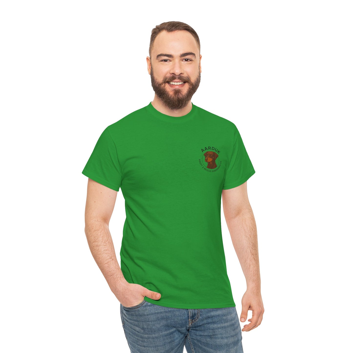 AARDUK - Adopt A Rescue Doberman UK T-Shirt (Brown/Tan)