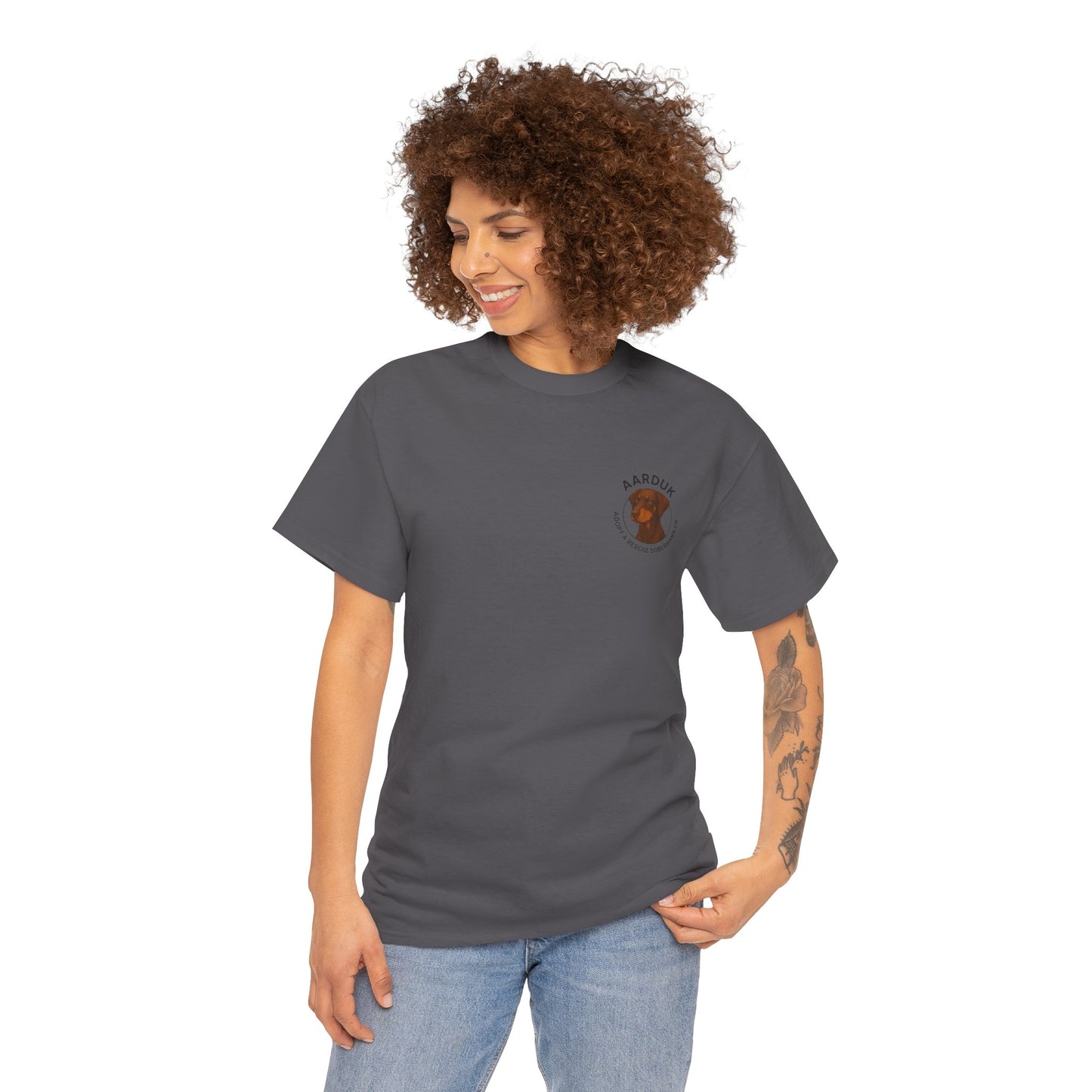 AARDUK - Adopt A Rescue Doberman UK T-Shirt (Brown/Tan)