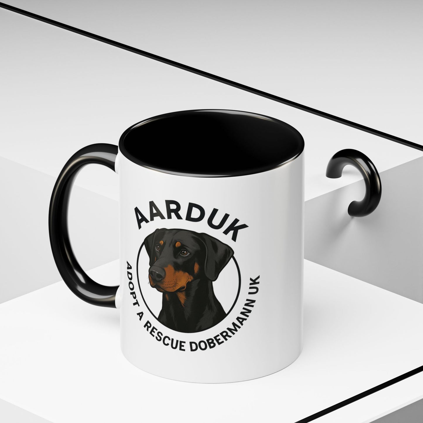 AARDUK Coffee Mug - Donate While you Drink (Black/Tan)