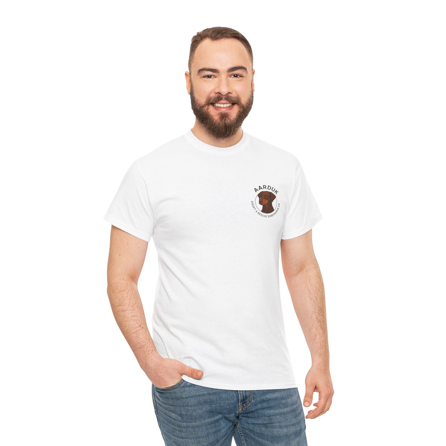 AARDUK - Adopt A Rescue Doberman UK T-Shirt (Brown/Tan)