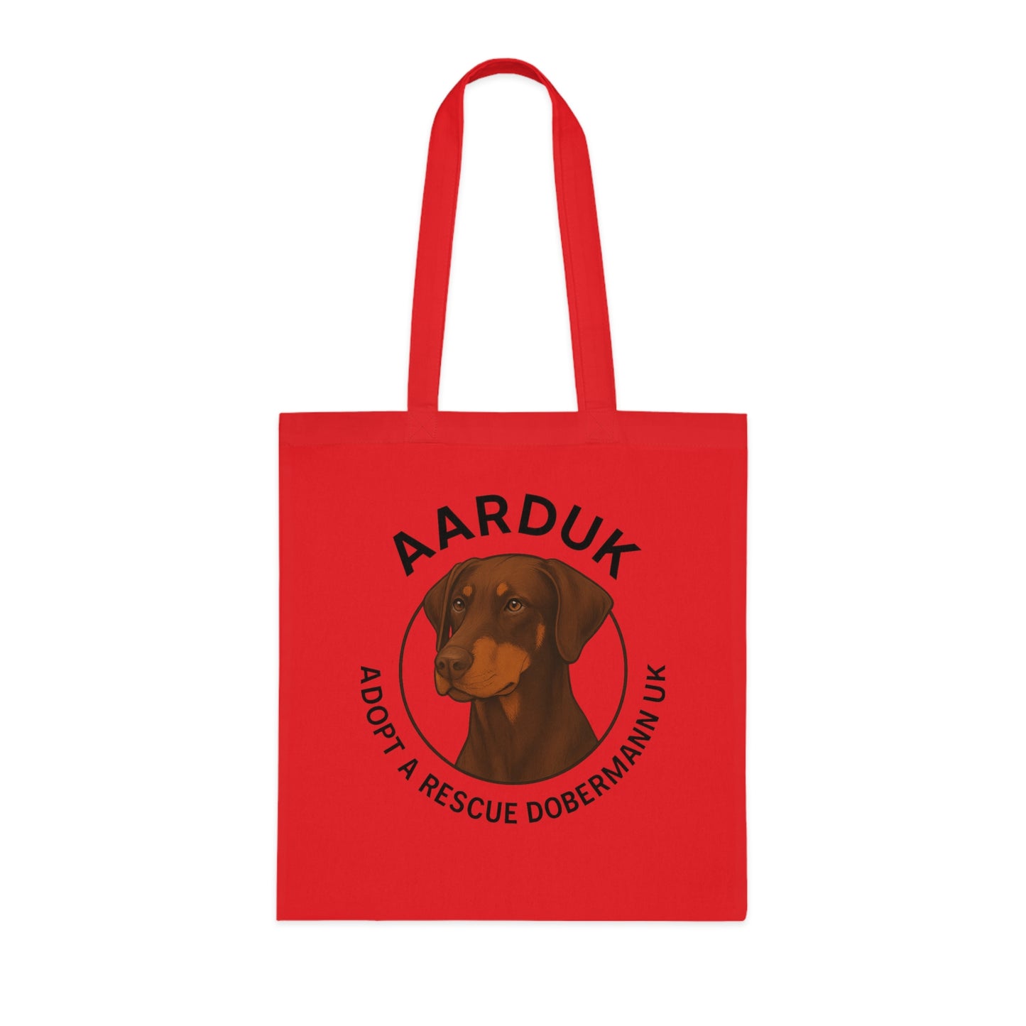AARDUK Cotton Tote Bag - Eco-Friendly, Adoption Awareness, Reusable Shopping Bag. (Brown/Tan)
