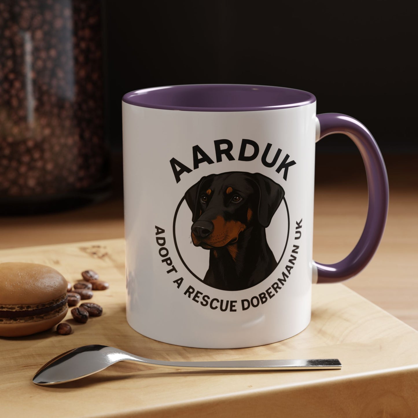 AARDUK Coffee Mug - Donate While you Drink (Black/Tan)