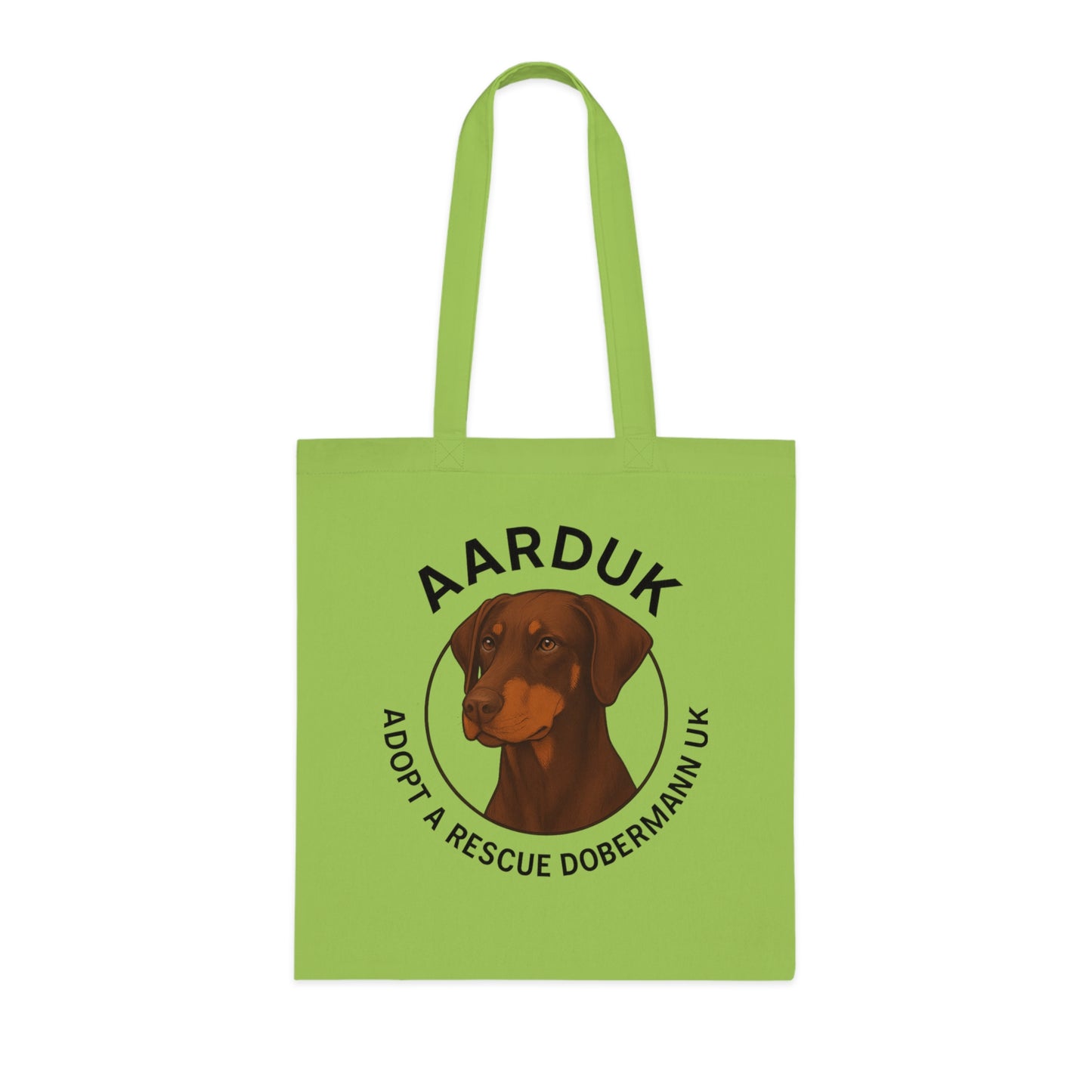 AARDUK Cotton Tote Bag - Eco-Friendly, Adoption Awareness, Reusable Shopping Bag. (Brown/Tan)