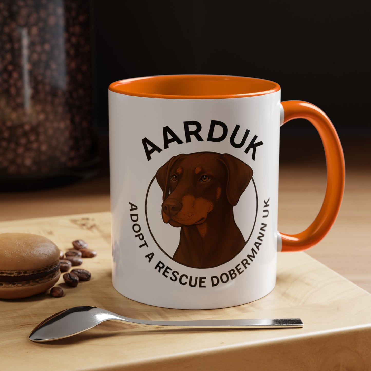 AARDUK Coffee Mug - Donate While you Drink (Brown/Tan)